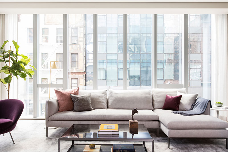 Стильный минимализм в нью-йоркском небоскрёбе интерьер и дизайн