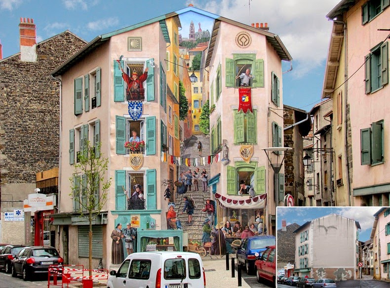 Обычный стрит-арт французского художника Патрика Коммеси авиатур